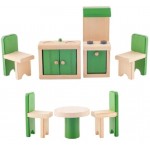 Set mobilier Bucatarie- Sala de Mese de jucarie din lemn WoddyLand Set mobilier Bucatarie- Sala de Mese de jucarie din lemn WoddyLand